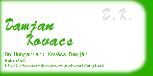 damjan kovacs business card